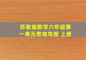 苏教版数学六年级第一单元思维导图 上册